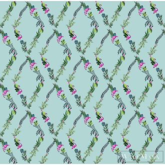   ICH La Tapicera WP172031 világoskék flamingó mintás grafikai tapéta