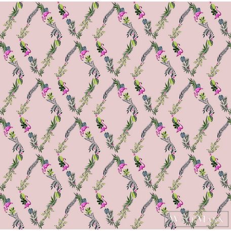 ICH La Tapicera WP172032 rózsaszín flamingó mintás grafikai tapéta