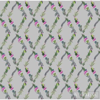   ICH La Tapicera WP172033 ezüst flamingó mintás grafikai tapéta