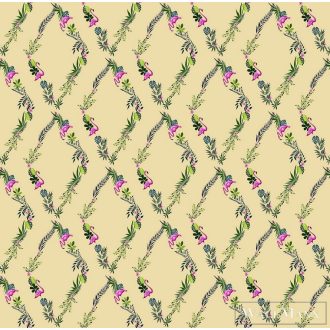   ICH La Tapicera WP172034 sárga flamingó mintás grafikai tapéta