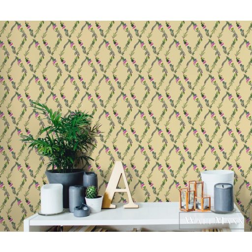 ICH La Tapicera WP172034 sárga flamingó mintás grafikai tapéta