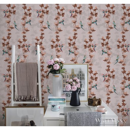 ICH La Tapicera WP172052 rózsaszín papagáj mintás grafikai tapéta