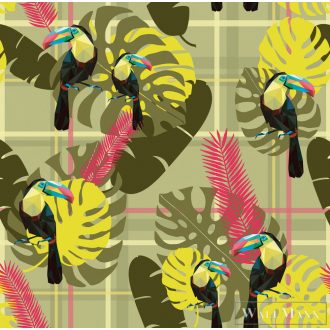   ICH La Tapicera WP181021 színes tukán mintás grafikai tapéta