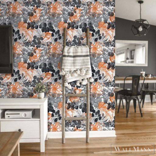 ICH La Tapicera WP181031 narancs-sárga tengerkert grafikai tapéta