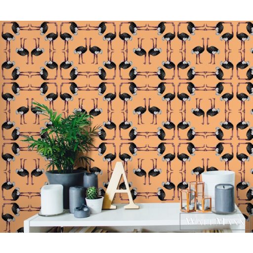 ICH La Tapicera WP181051 narancs-sárga strucc mintás grafikai tapéta