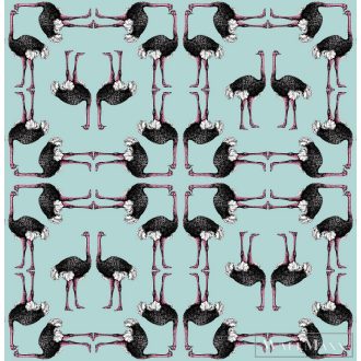   ICH La Tapicera WP181053 világoskék strucc mintás grafikai tapéta