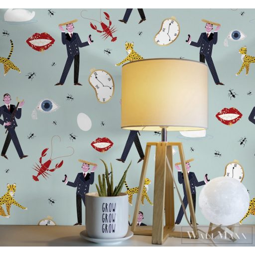 ICH La Tapicera WP191011 világoskék salvador grafikai tapéta