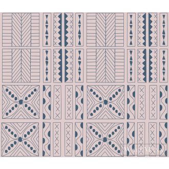   ICH La Tapicera WP191021 kék mahori mintás grafikai tapéta