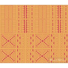   ICH La Tapicera WP191022 sárga mahori mintás grafikai tapéta
