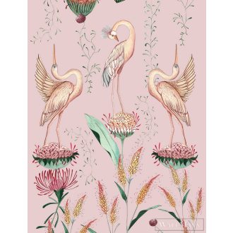   ICH La Tapicera WP191062 rózsaszín gólya mintás grafikai tapéta