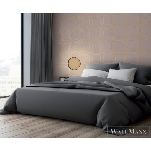 Zambaiti Parati Metropolis Z-21106 arany Textil mintás Modern tapéta