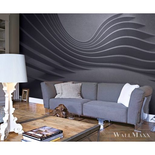 Zambaiti Parati Murella Architexture 2022 Z-23073 szürke hullámos digitális panel