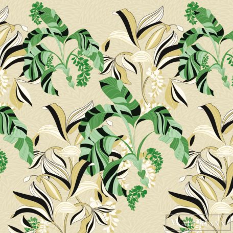ZAMBAITI PARATI Savana Z-77555 zöld Levél mintás Elegáns digitális panel