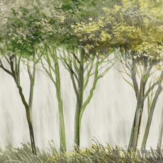   ZAMBAITI PARATI Savana Z-77558 zöld Liget mintás Impresszionista digitális panel