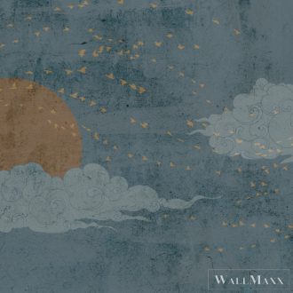   ZAMBAITI PARATI Savana Z-77584 kék Darvak mintás Afrika digitális panel